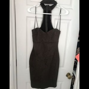 Chocker Suede Dress